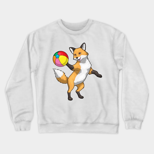 Fox Beach ball Crewneck Sweatshirt by Markus Schnabel